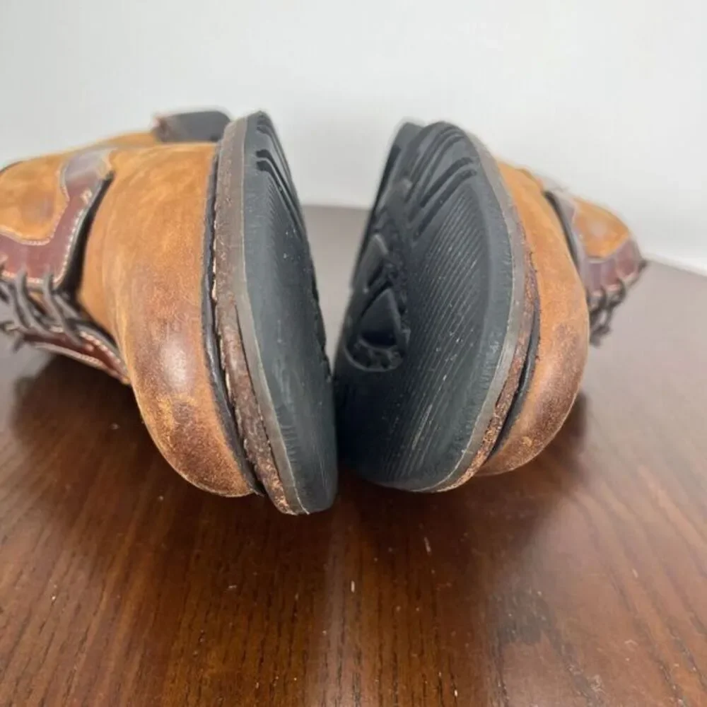 Allen Edmonds Berkshire Shoes Men's 7.5D Brown Leather Distressed Oxford‎ Dress